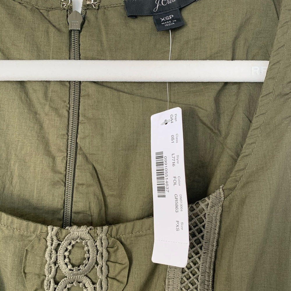 Jcrew Scoopneck midi dress with eyelet trim - Picture 9 of 11
